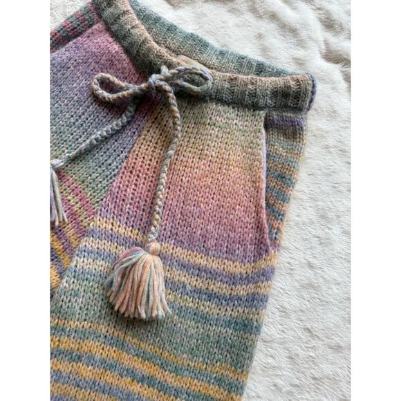 LoveShackFancy RARE Wool Alpaca Pastel Blossom Stripe Sweater Joggers size XS - Picture 4 of 15